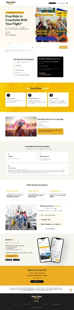 Coachella 2026 - Door2Door Flights